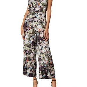 Floral Print Wide-Leg Pants